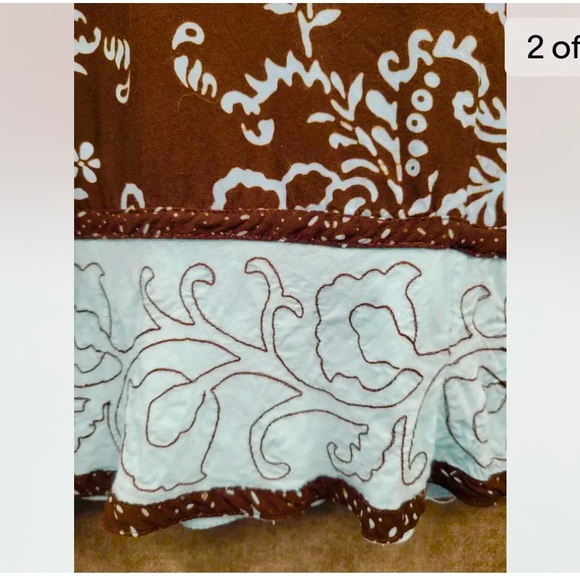 Vintage look boho embroidered maxi skirt - Picture 2 of 5